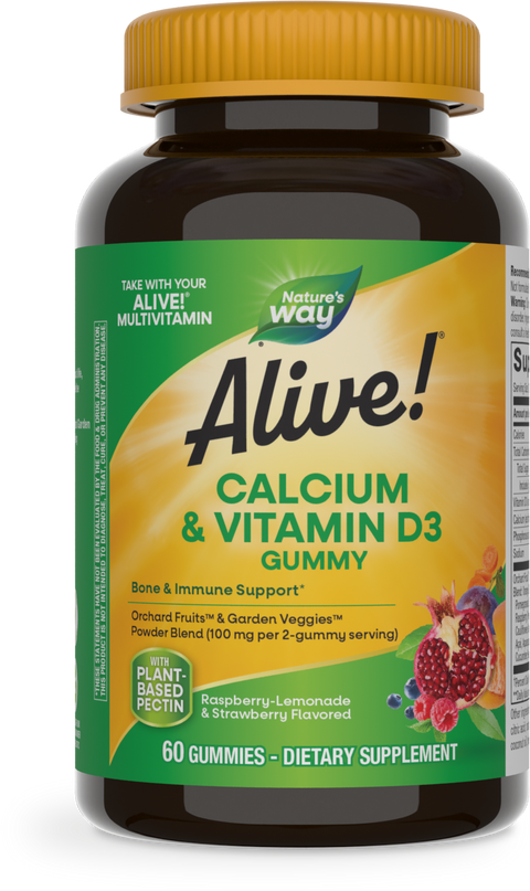 Alive! Calcium + D3 Gummy 60 ct (HFS)
