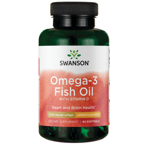 Omega-3 Fish Oil with Vitamin D - Lemon Flavored 1.000 mg 60 sgel